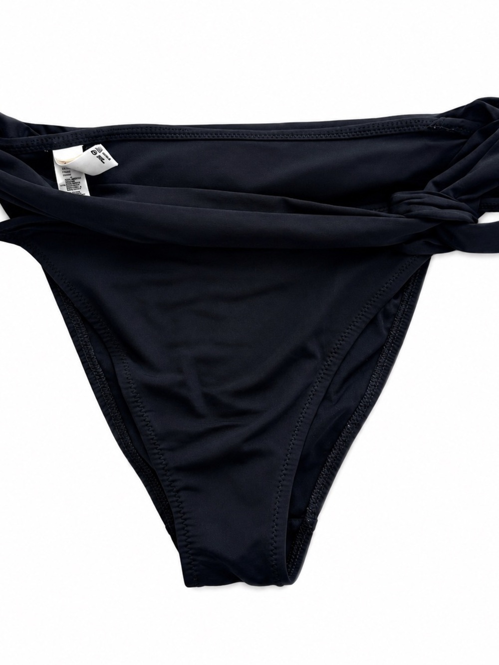 La Perla Black Twist-Side Bikini Bottom size 10
